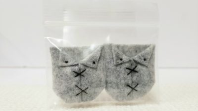 ブーツ：灰＋黒糸(2)①