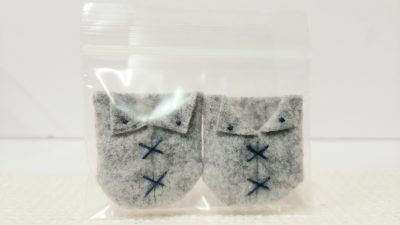 ブーツ：灰＋青糸①