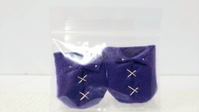 ブーツ：紫＋白糸②