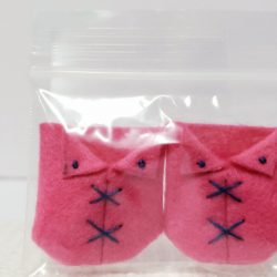 ブーツ：桃＋青糸①