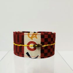 帯：矢絣とモザイクの飾りつき帯①
