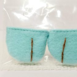 足袋：ミント地＋茶糸①