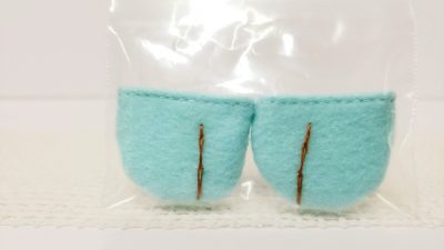 足袋：ミント地＋茶糸①