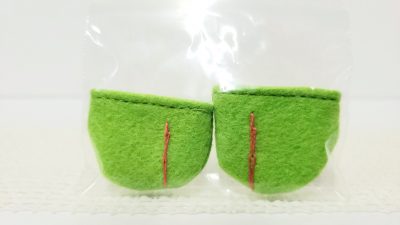 足袋：黄緑地＋ピンク糸②