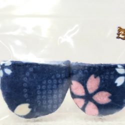 足袋：白とピンクの桜柄②