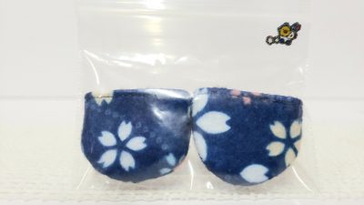 足袋：白とピンクの桜柄④