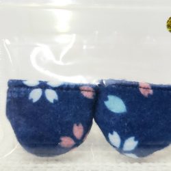 足袋：白とピンクの桜柄⑤